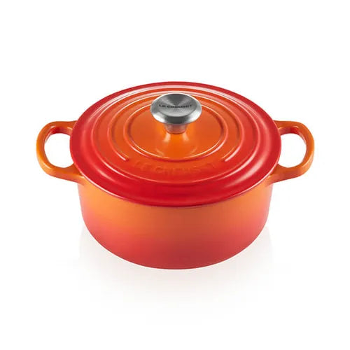 Casserole Wok Le Creuset Fonte Orange Volcanique - Induction - Fabriqué En France