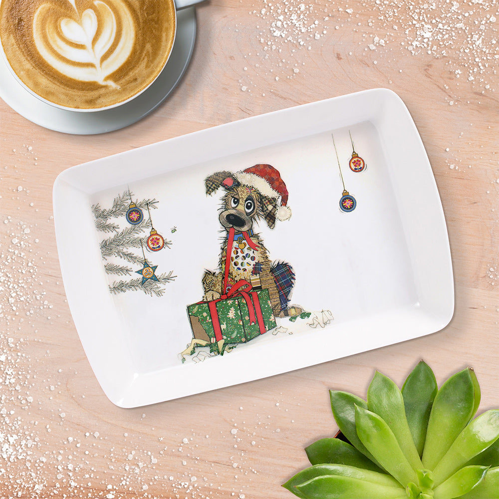 Bugart Christmas Murphy Mutt Small Serving Tray