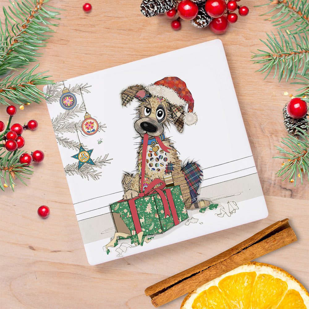 Bugart Christmas Murphy Mutt Coaster