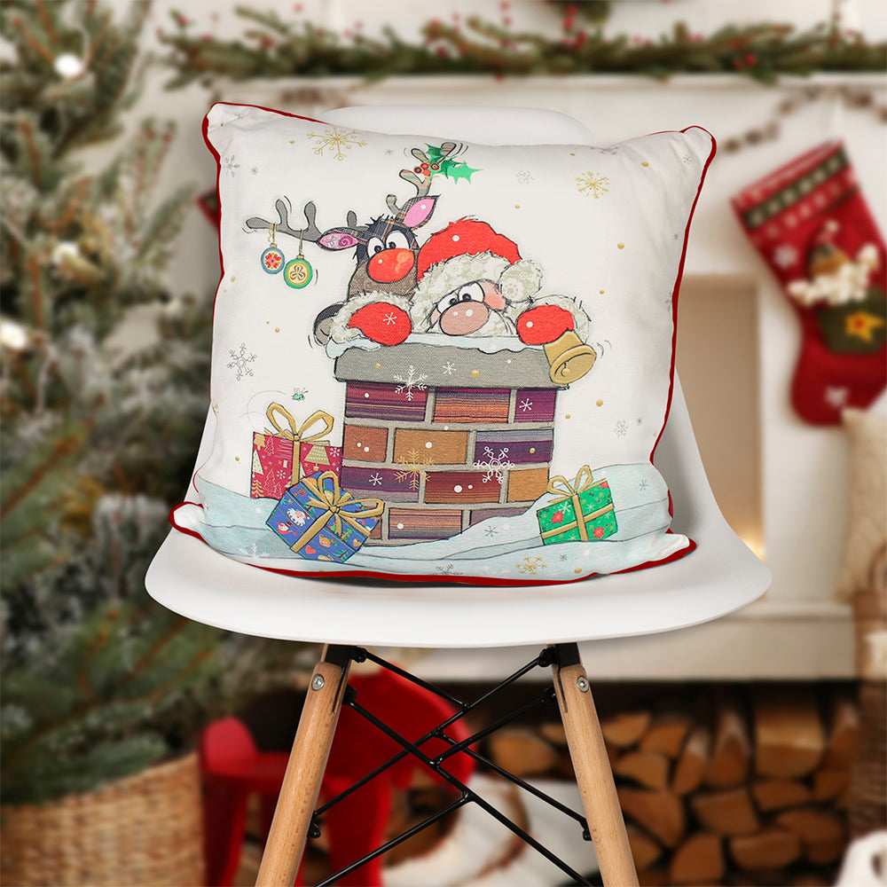 Bugart CHRISTMAS Santa Chimney  cushion