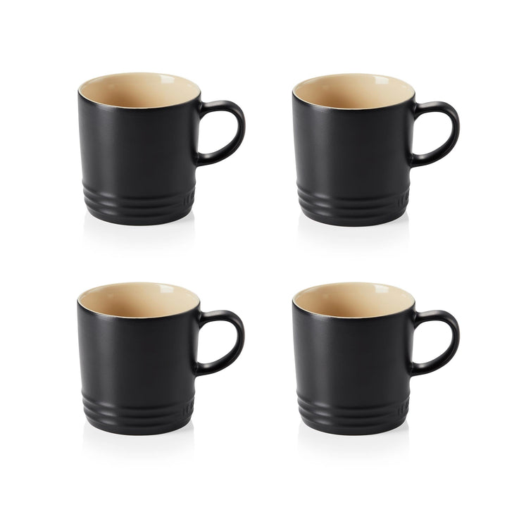 Le Creuset Satin Black Standard Mug SET OF 4