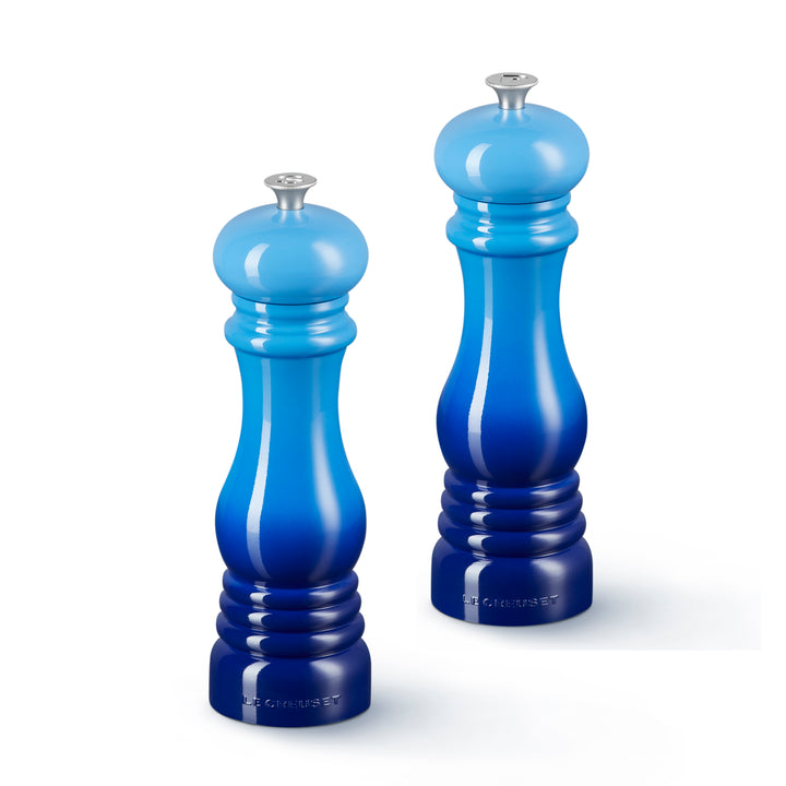 Le Creuset Set of 2  Salt & Pepper Mills Azure Blue