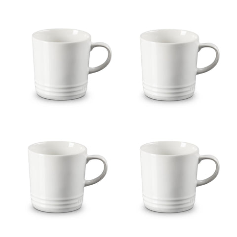 Le Creuset Gloss White Standard Mug set of 4