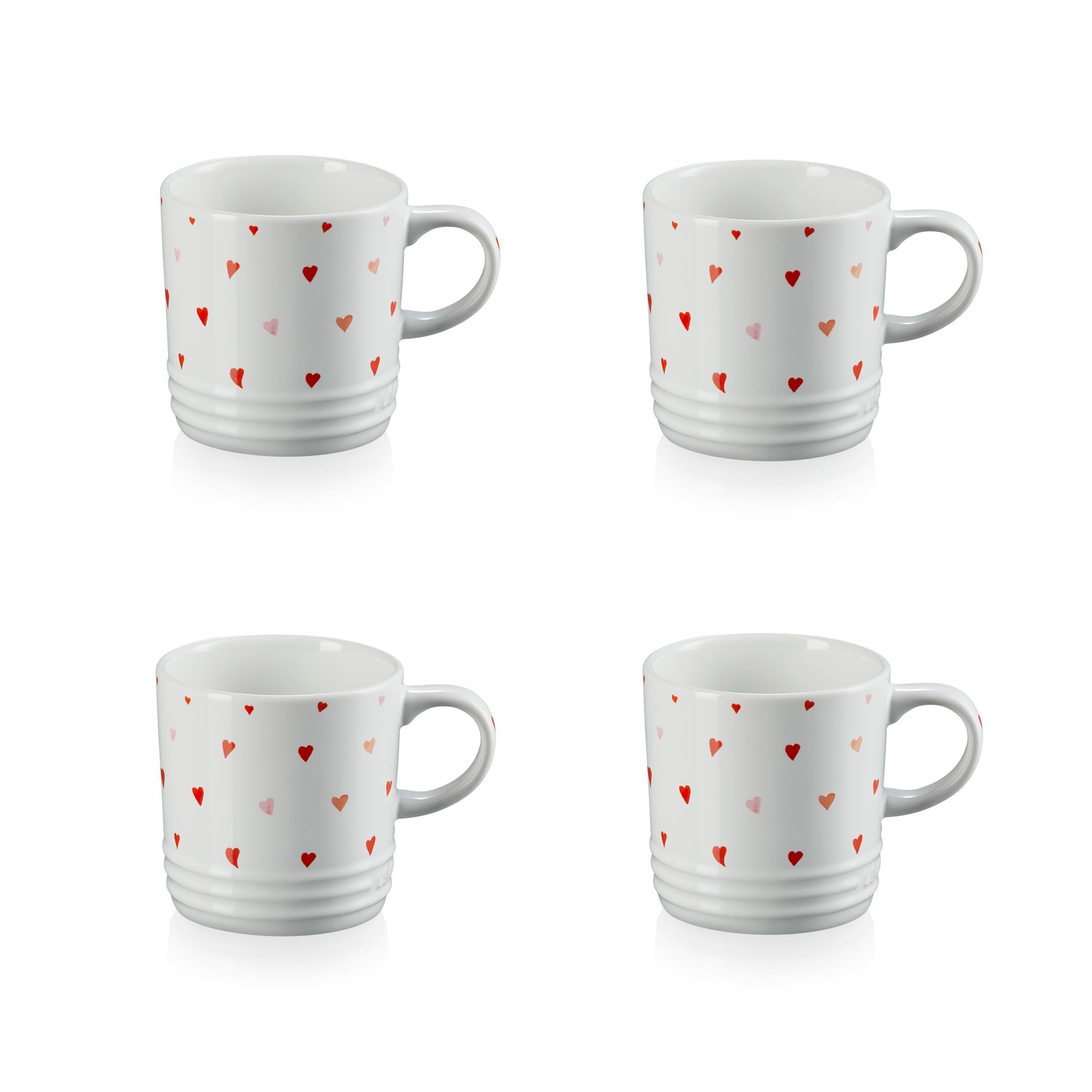 Le Creuset Gloss Heart Standard Mug SET OF 4