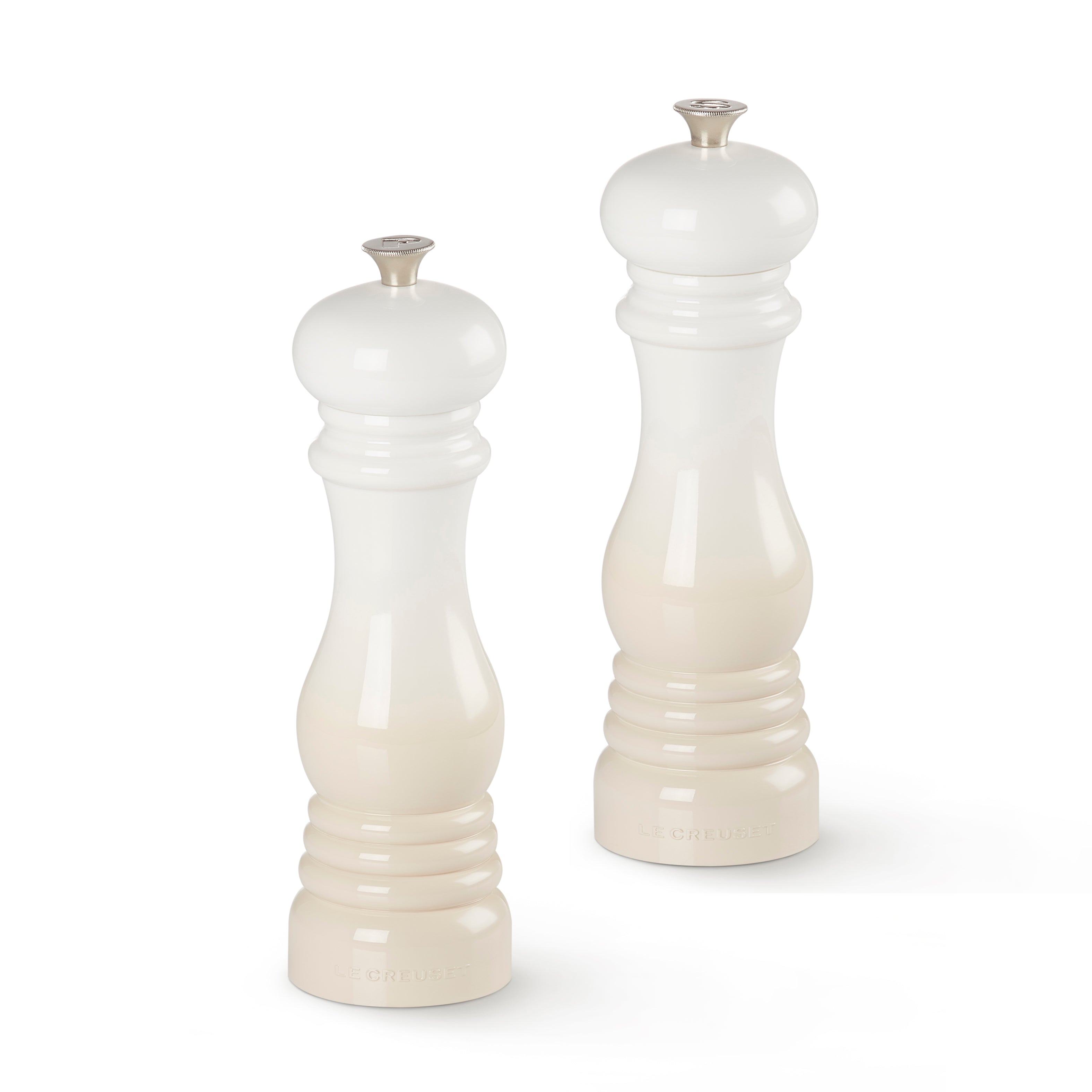 Le Creuset Set of 2 Salt & Pepper Mills Meringue