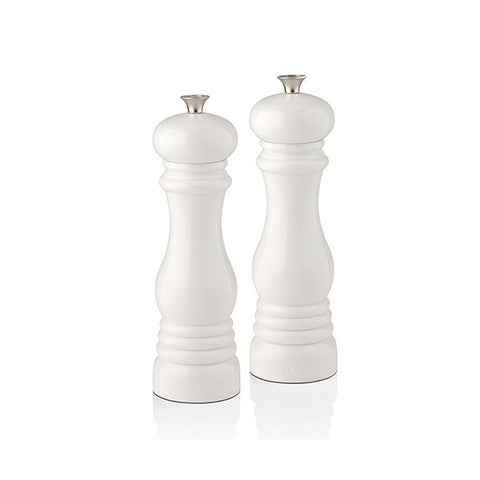 Le Creuset set of 2  salt and pepper mills White