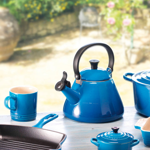 Le Creuset Azure Blue Kone kettle