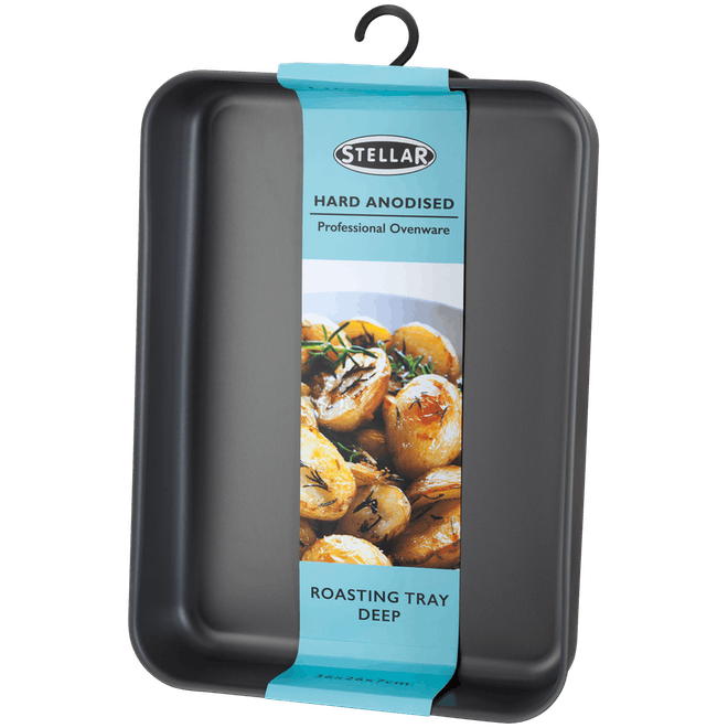 Stellar Hard Anodised 36x25x7cm Deep-Roasting Tin