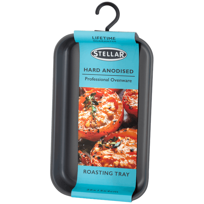Stellar Hard Anodised 26x15x4cm Roasting Tin