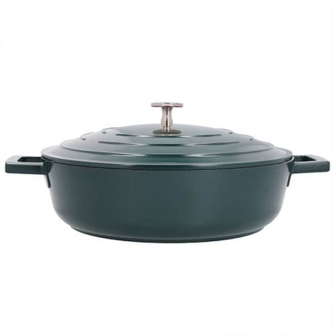 Masterclass Cast Aluminium Shallow Casserole Hunter Green 28m