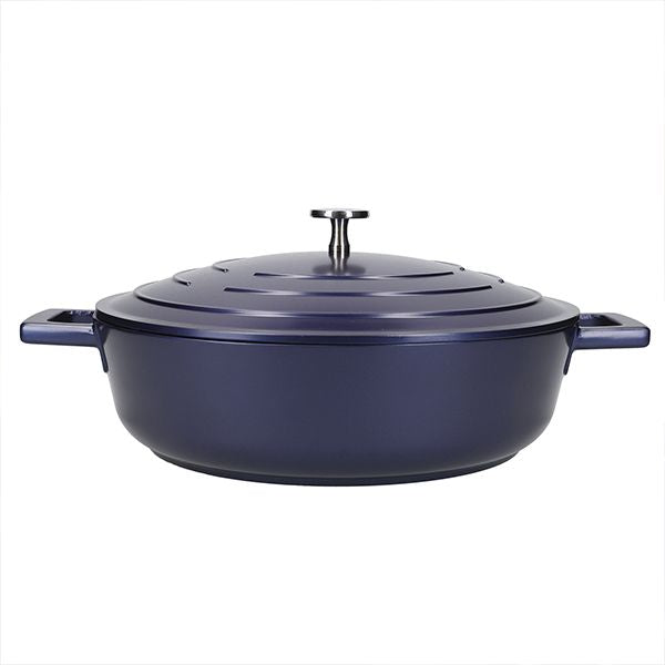 Masterclass Cast Aluminium Shallow Casserole Blue 28cm